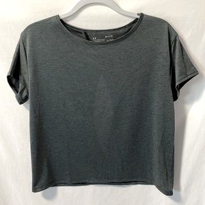 EUC Under Armour Heatgear open back workout shirt in charcoal grey